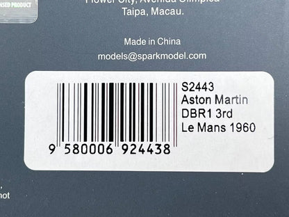 1:43 Spark S2443 Aston Martin DBR1 3rd LM 1960 #7