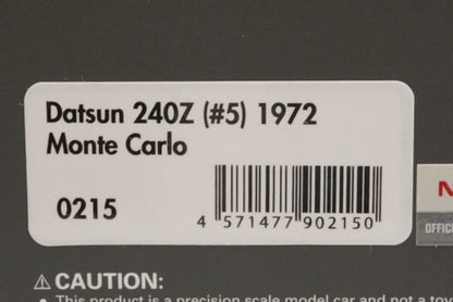 1:43 ignition model IG0215 Nissan Datsun 240Z Monte Carlo 1972 #5 model car