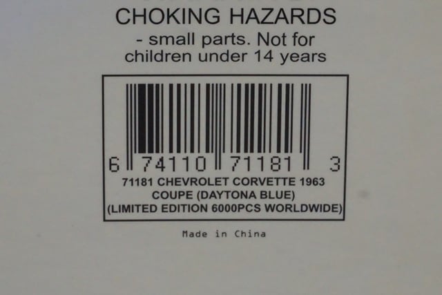 1:18 AUTOart 71181 Chevrolet Corvette Coupe 1963 Daytona Blue