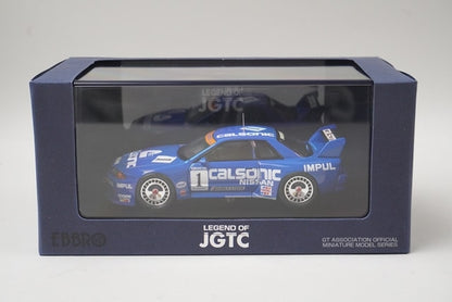 1:43 EBBRO 44188 Nissan Calsonic Skyline R32 JGTC 1994 #1 Blue model car