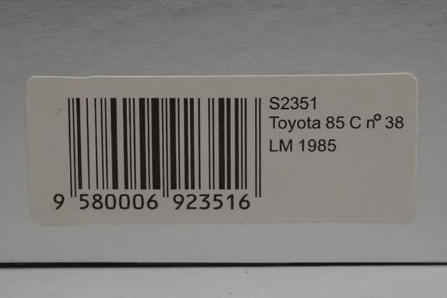 1:43 Spark S2351 Toyota 85C Le Mans 1985 #38 E. Elige / G. Riis / Toshio Suzuki