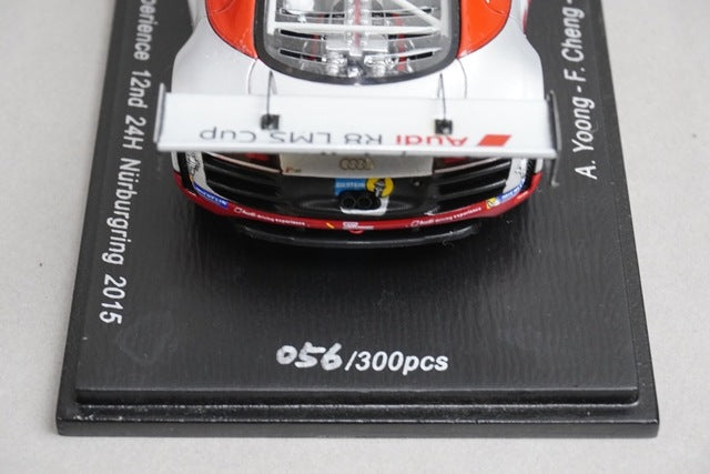 1:43 SPARK SG187 Audi R8 LMS ultra Audi Race Experience Nurburgring 24H 12th place 2015 #15 model car