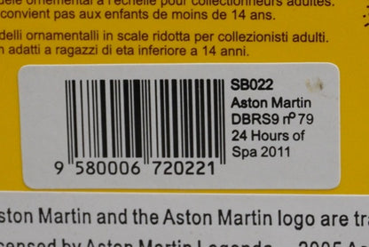 1:43 SPARK SB022 Aston Martin DBRS9 SPA 24h 2011 #79 model car