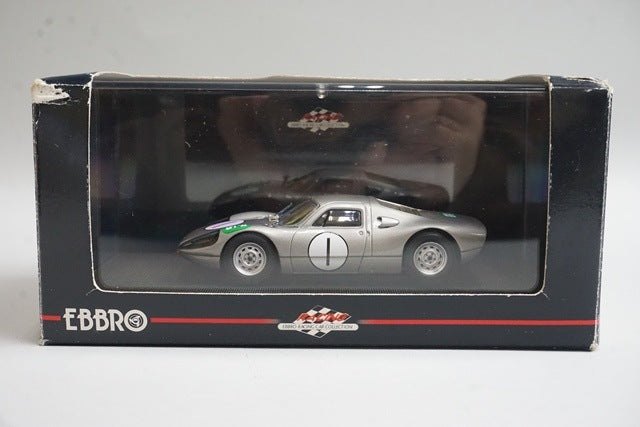1:43 EBBRO 43725 Porsche 904 Carrera GTS Japan GP 1964 #1 Silver