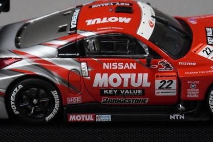 1:43 EBBRO 43722 XANAVI NISMO Z Super GT 2005 Malaysia #1 Silver / Red model car