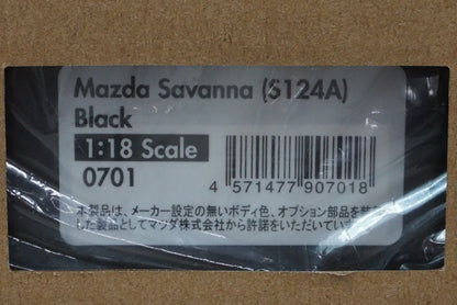 1:18 ignition model IG0701 Mazda Savanna S124A Black Watanabe-Wheel