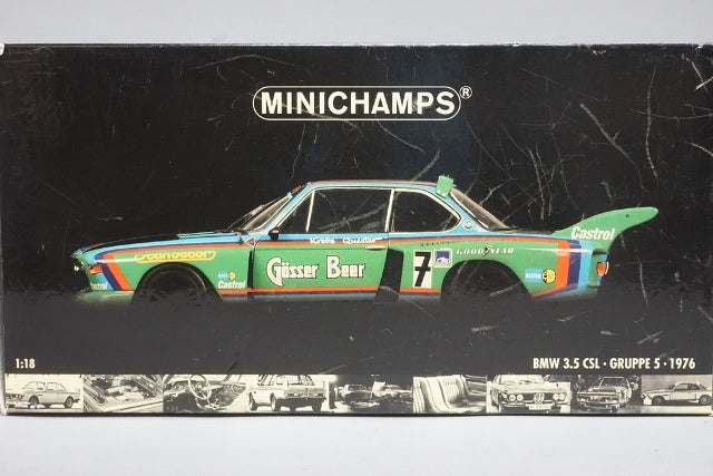 1:18 MINICHAMPS 180762007 BMW 3.5 CSL Group 5 1000Km Nurburgring Winner 1976 #7