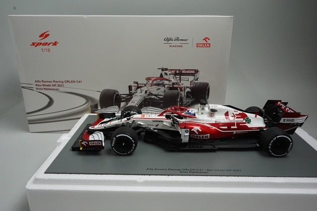 1:18 SPARK 18S607 Alfa Romeo Racing ORLEN C41 Abu Dhabi GP 2021 #7 model car