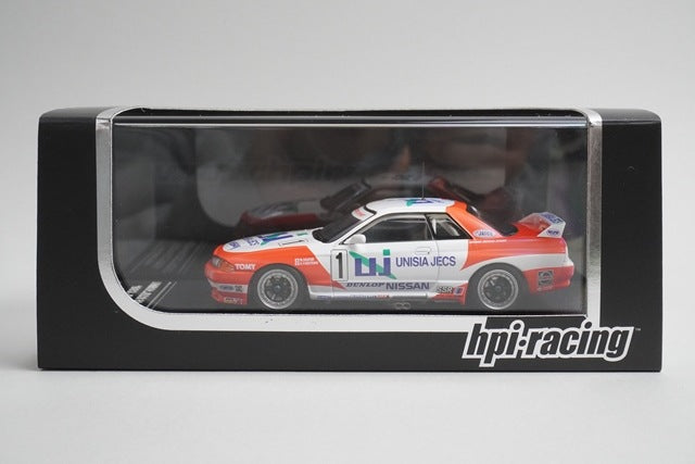 1:43 HPI 8609 Nissan Unisia Jex Skyline GT-R JTC Mine 1993 #1 model car