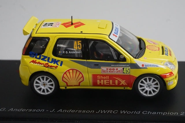 1:43 Spark S0623 Suzuki Ignis S1600 Monte Carlo Rally 2004 #45 P.G.Anderson model car