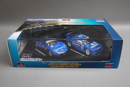 1:43 EBBRO Fuji Speedway Nissan Calsonic THANKS 100th Race Anniversary Special Set of 2 #12 #1 model car