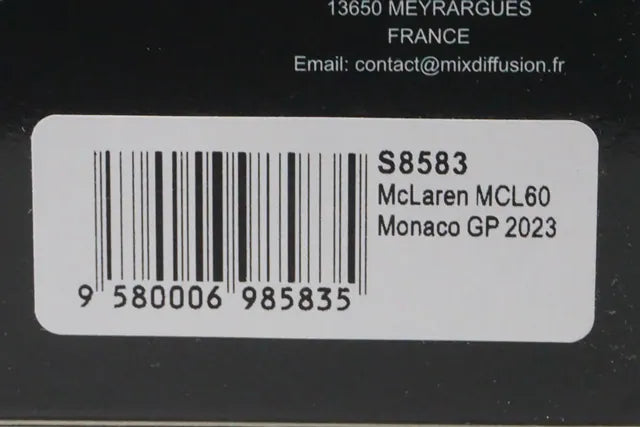 1:43 Spark S8583 McLaren MCL60 Monaco GP 2023 #4 L. Norris
