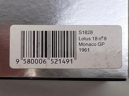 1:43 Spark S1828 Lotus F1 Monaco GP 1961 #33 M. May
