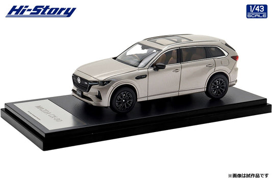 [ Back-order ] Hi-Story HS494QZ 1:43 Mazda CX-80 2024 Platinum Quartz Metallic Diecast model car
