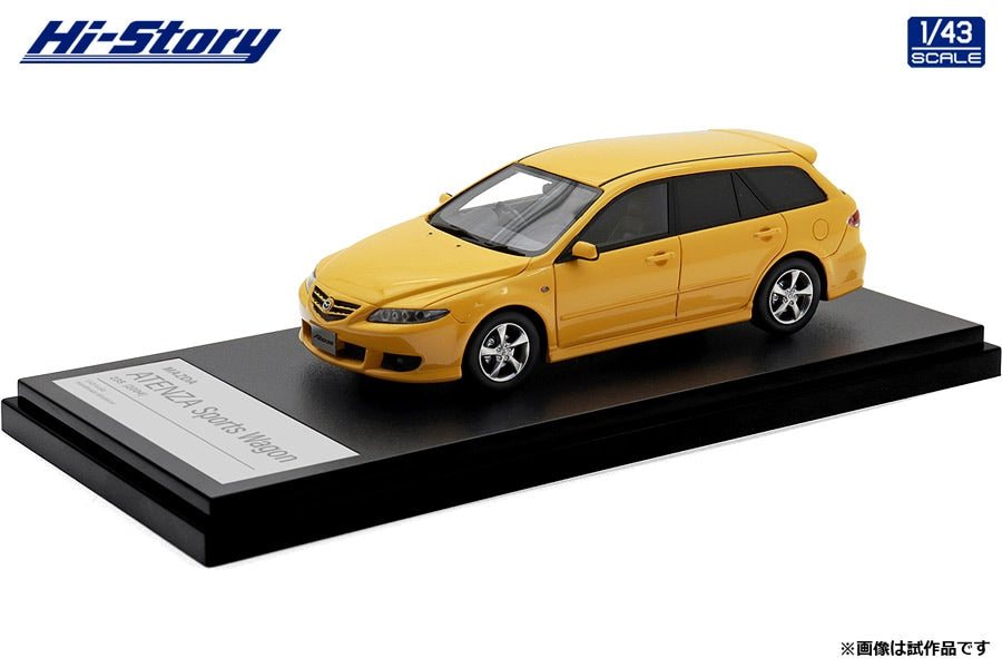 [ Back-order ] Hi-Story HS490YE 1:43 MAZDA ATENZA Sports Wagon 23S 2004 Canary Yellow Mica Resin model car