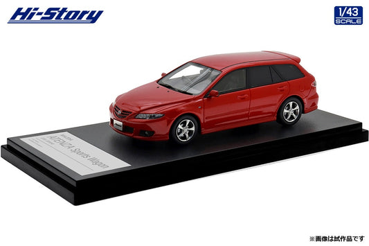 [ Back-order ] Hi-Story HS490RE 1:43 MAZDA ATENZA Sports Wagon 23S 2004 Velocity Red Mica Resin model car