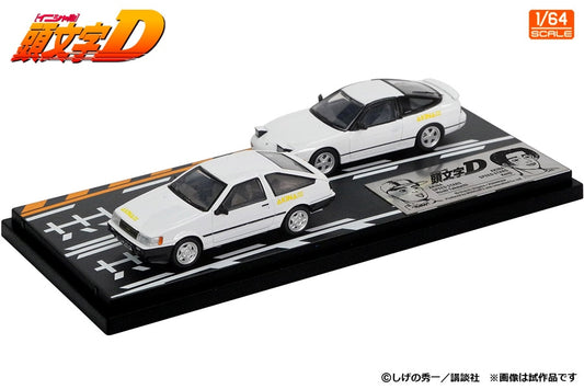 [ Back-order ] MODELER'S MD64221 1:64 Initial D Set Vol.21 Itsuki Takeuchi Levin AE85 and Kenji 180SX model car