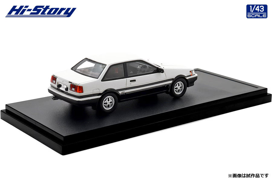 [ Back-order ] Hi-Story HS522WH 1:43 Toyota Corolla Levin 2dr GT APEX 1983 High-Tech Two-Tone resin model car