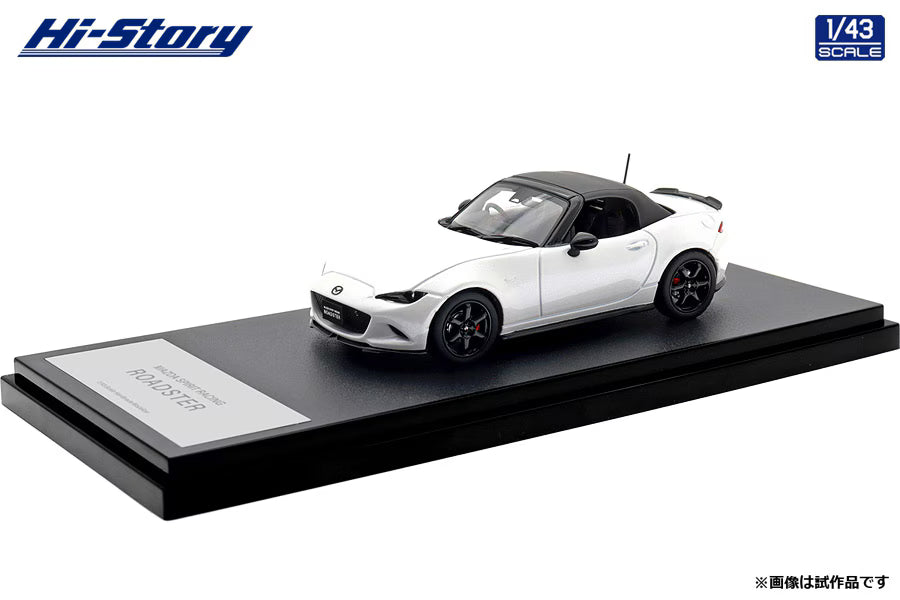 [ Back-order ] Hi-Story HS562WH 1:43 MAZDA SPIRIT RACING ROADSTER 2025 Snowflake White Pearl Mica Diecast model car