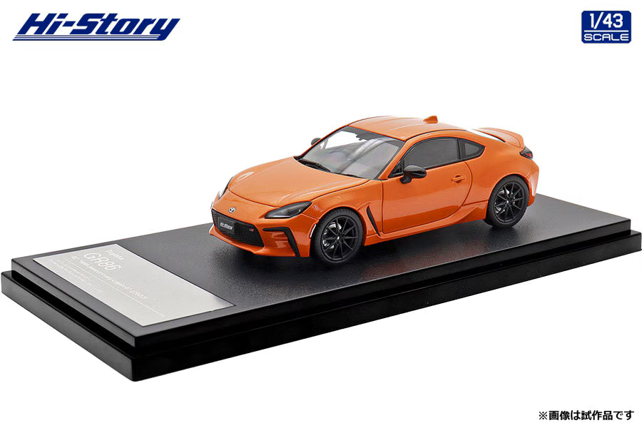 [ Back-order ] Hi-Story HS564OR 1:43 Toyota GR86 Special Edition RZ "10th Anniversary Limited" 2022 Flame Orange Diecast model car