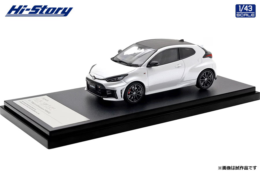 [ Back-order ] Hi-Story HS574WP 1:43 Toyota GR YARIS RZ High performance 2025 Platinum White Pearl Mica Diecast model car