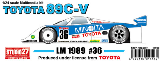 [ Back-order ] Studio27 FK2470R 1:24 89C-V "MINOLTA" LM 1989 Multimedia Kit model car kit