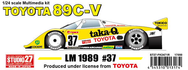 [ Back-order ] Studio27 FK2471R 1:24 89C-V "taka-Q" LM 1989 Multimedia Kit model car kit