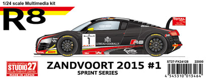 [ Back-order ] Studio27 FK24128 1:24 R8 Ultra #1 Zandvoort 2015 Multimedia Kit