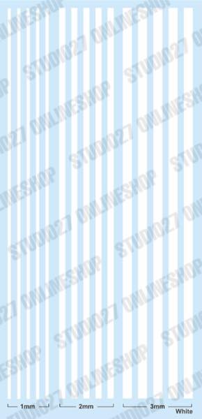 [ Back-order ] Studio27 FP0044 Line decal : White [1mm,2mm,3mm] Original Decals