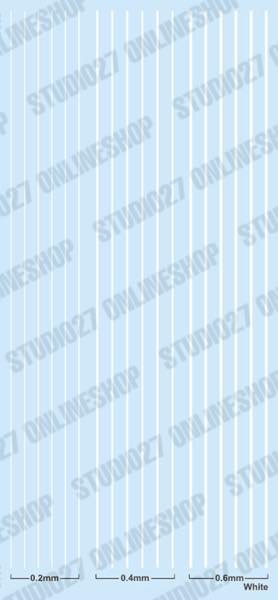 [ Back-order ] Studio27 FP0045 Line decal : White [0.2mm,0.4mm,0.6mm] Original Decals