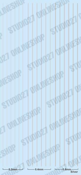 [ Back-order ] Studio27 FP0051 Line decal : Silver [0.2mm,0.4mm,0.6mm]  Original Decals