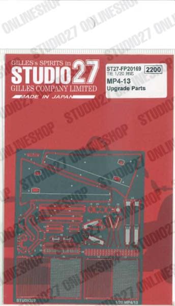 [ Back-order ] STUDIO27 FP20169 1:20 MP4-13 Upgrade Parts for TAMIYA [Detail Up Parts]