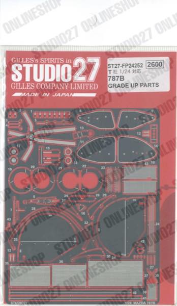 [ Back-order ] STUDIO27 FP24252 1:24 MAZDA 787B Upgrade PARTS for TAMIYA【Detail Up Parts