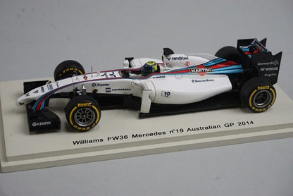 1:43 Spark S3079 Williams FW36 Mercedes Australian GP 2014 #19 F. Massa