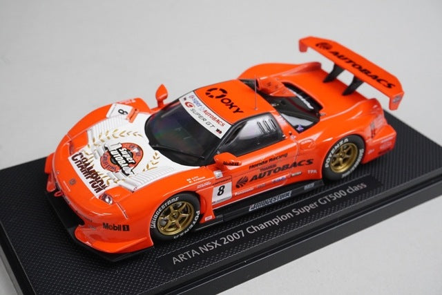1:43 EBBRO 43979 ARTA NSX Super GT500 Champion 2007 #8 Orange model car