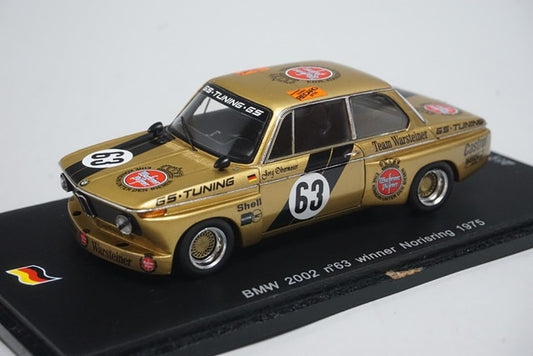 1:43 SPARK SG034 BMW 2002 Norisring Winner 1975 #63 Jorg Obermoser