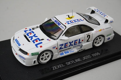 1:43 EBBRO 43978 ZEXEL Skyline R33 JGTC 1996 #2 White model car