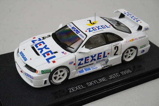 1:43 EBBRO 43978 ZEXEL Skyline R33 JGTC 1996 #2 White model car