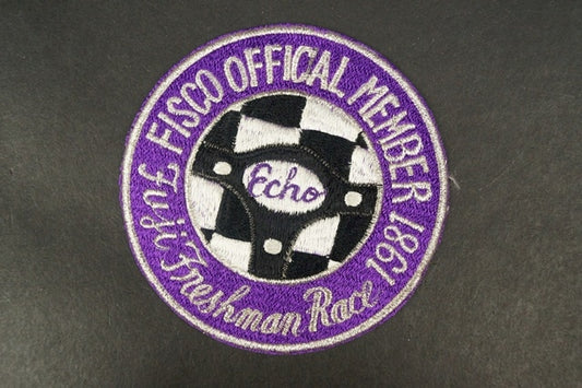 Patch FISCO OFFICIAL MEMBER Fuji Freshman Race 1981 without hook and loop