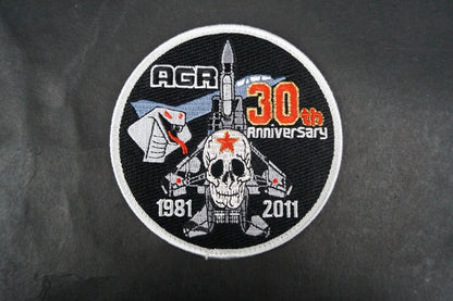 Patch JASDF Tactical Fighter Training Group AGR 30th Anniversary Black with hook and loop