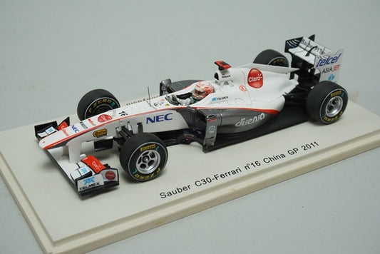 1:43 SPARK S3018 Sauber Ferrari C30 China GP Kamui Kobayashi 2011 #16