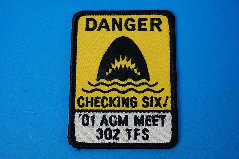 Patch JASDF ACM MEET'01 Battle Competition 2001 DANGER Shark Jaws without hook and loop