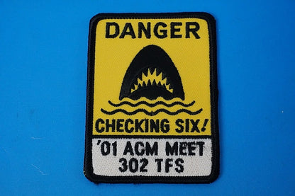 Patch JASDF ACM MEET'01 Battle Competition 2001 DANGER Shark Jaws without hook and loop