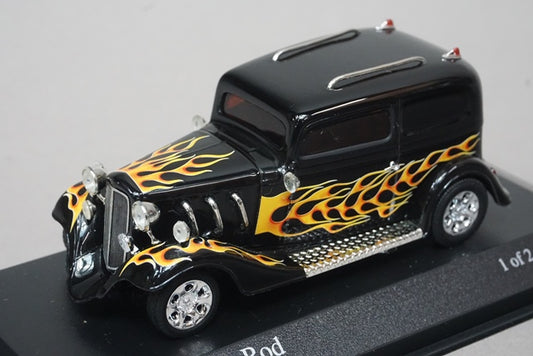 1:43 MINICHAMPS 400142260 American Hot Rod Black with flames