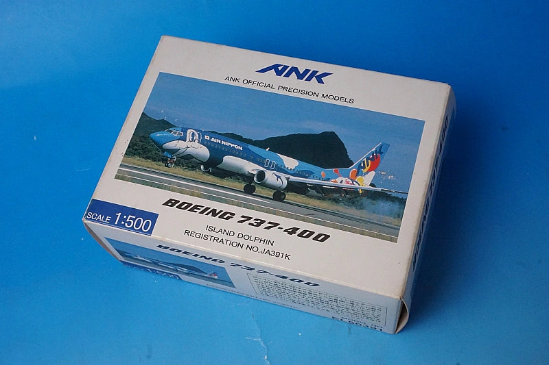 1:500 B737-400 ANK Island Dolphin JA391K EL50391 ANK airplane model