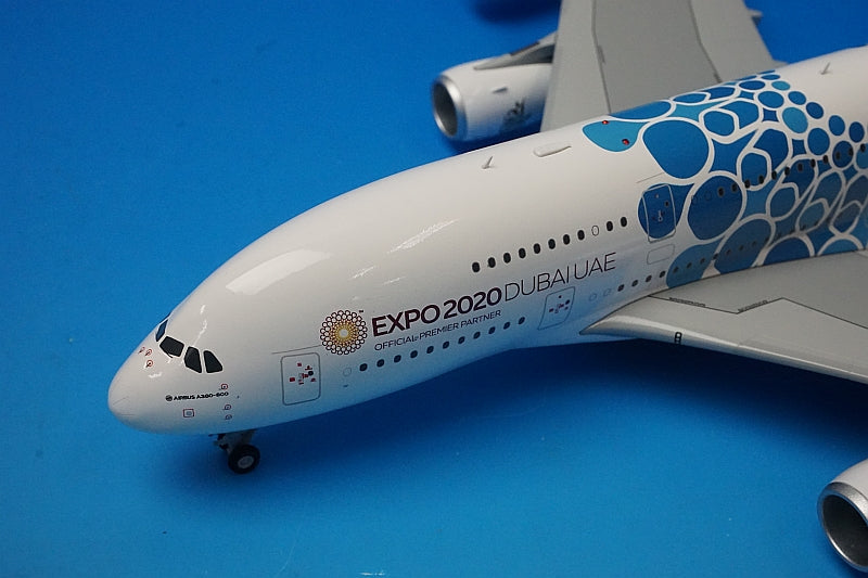 1:200 A380-800 Emirates Blue Expo 2020 A6-EOC G2UAE779 Gemini