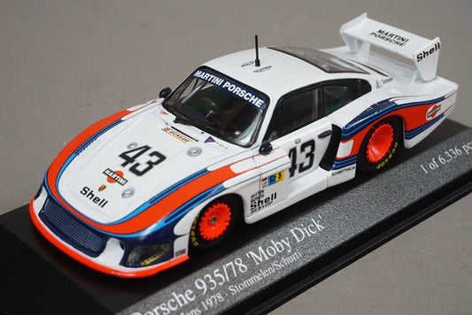 1:43 MINICHAMPS 430786743 Porsche 935/78 Moby Dick Le Mans 24h 1978 #43 Stommelen/Schurti model car