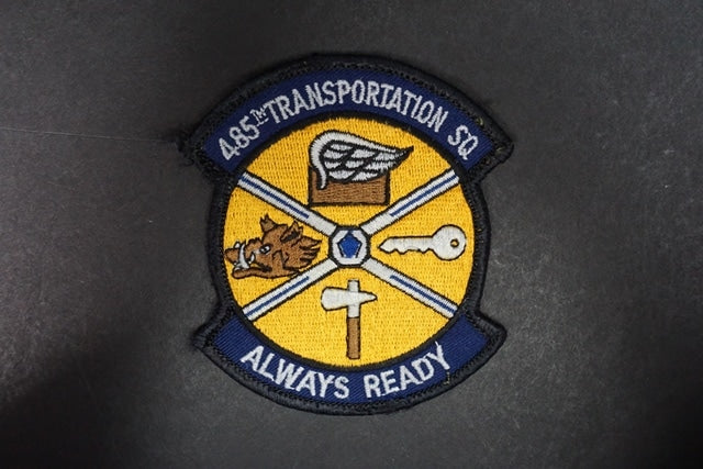 Patch USN 485th Transportation Squadron ALWAYS READY without hook and loop