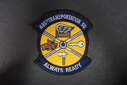 Patch USN 485th Transportation Squadron ALWAYS READY without hook and loop
