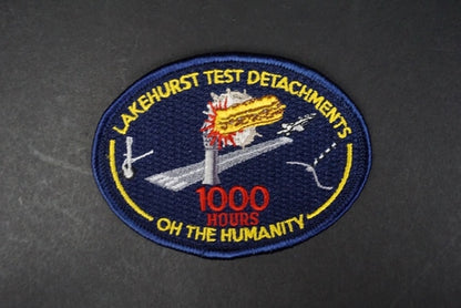 Patch Lakehurst LAKEHURST TEST DETACHMENTS 1000 hours Ah humanity without hook and loop